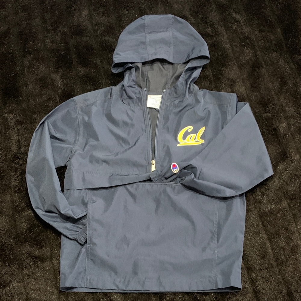 Cal UC Berkeley Champion Kids Navy Raincoat with Hood